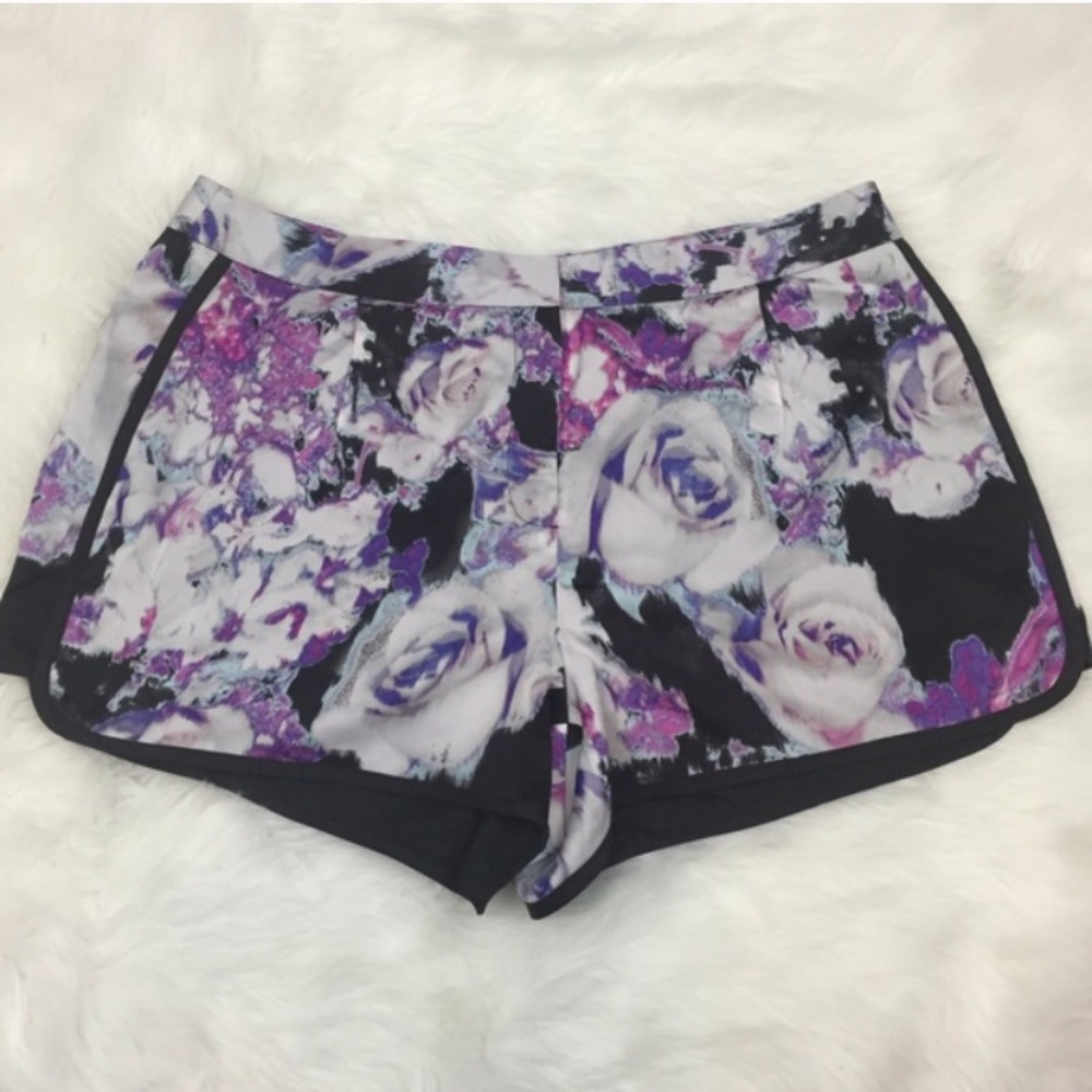Floral Satin Shorts